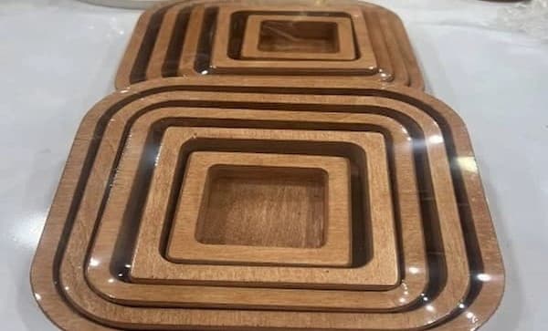 تصویر 2 از خرید و فروش سینی چوبی پنج تکه با شرایط فوق العاده